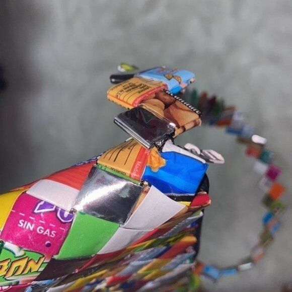 Recycled Candy Wrapper Handmade Purse Size Small - Picture 11 of 15